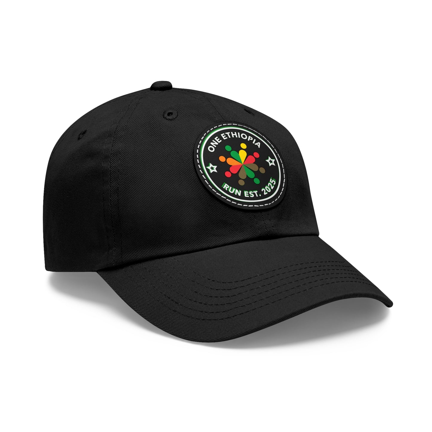 Ethiopian Pride Dad Hat, Casual Cap for Dads, Adjustable Hat with Leather Patch, Ideal Gift for Outdoor Activities, Weekend Outings