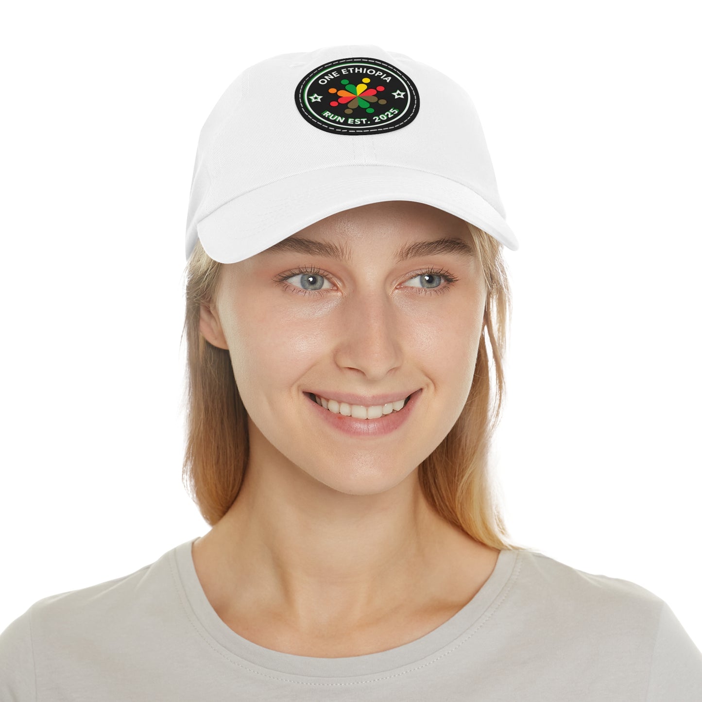 Ethiopian Pride Dad Hat, Casual Cap for Dads, Adjustable Hat with Leather Patch, Ideal Gift for Outdoor Activities, Weekend Outings
