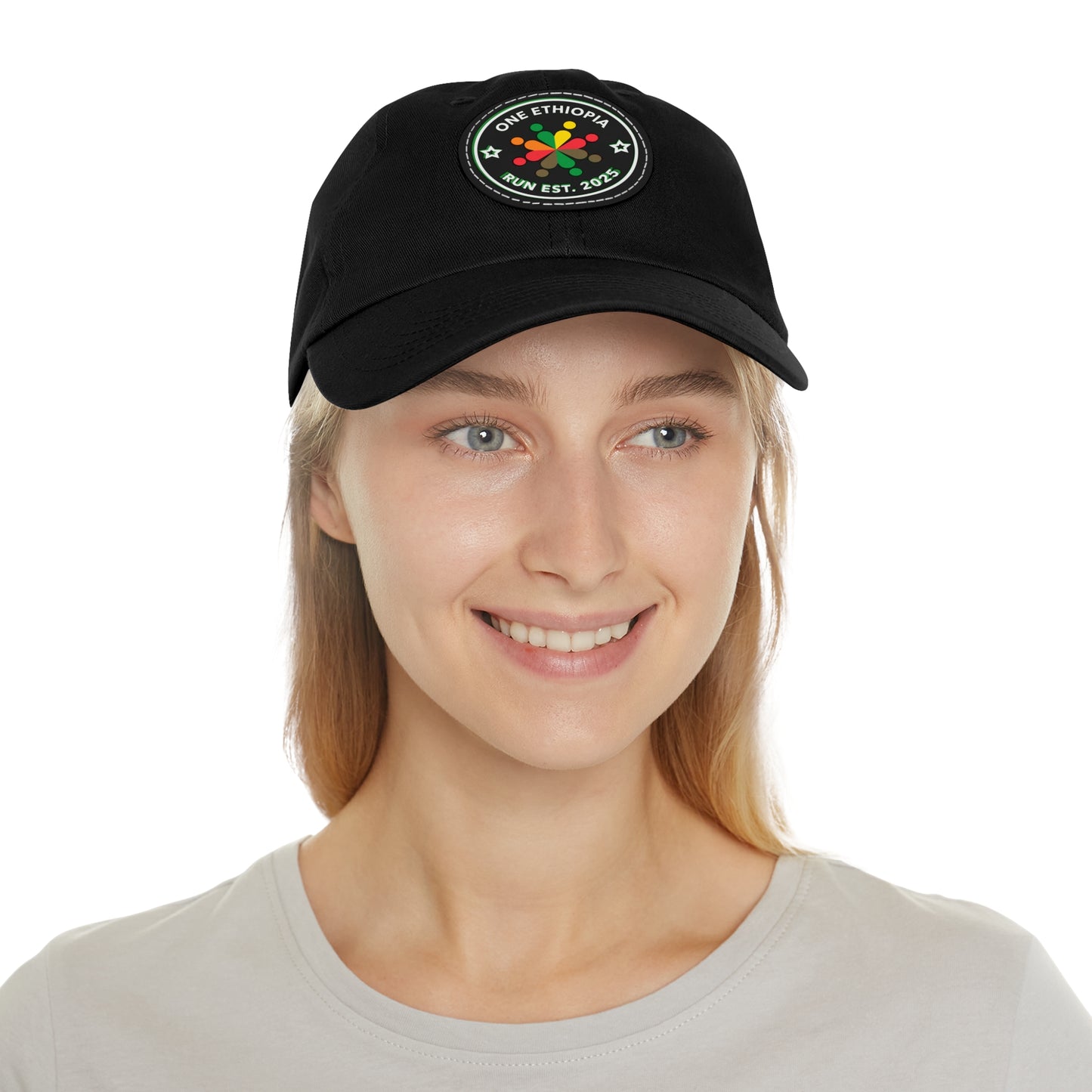 Ethiopian Pride Dad Hat, Casual Cap for Dads, Adjustable Hat with Leather Patch, Ideal Gift for Outdoor Activities, Weekend Outings
