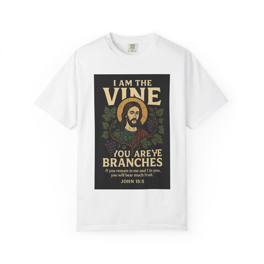 Spiritual Vine T-Shirt, Christian Apparel, Faith-Based Gift, Biblical Message Tee, Unisex Religious Shirt