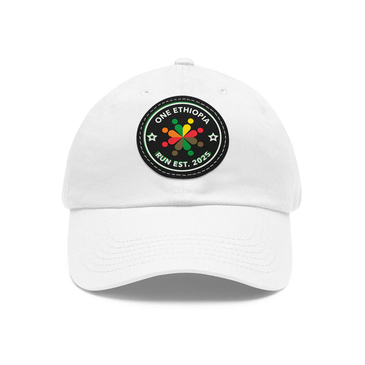 Ethiopian Pride Dad Hat, Casual Cap for Dads, Adjustable Hat with Leather Patch, Ideal Gift for Outdoor Activities, Weekend Outings