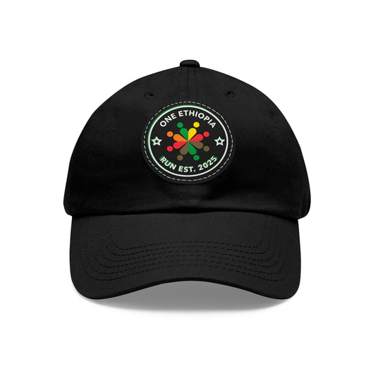 Ethiopian Pride Dad Hat, Casual Cap for Dads, Adjustable Hat with Leather Patch, Ideal Gift for Outdoor Activities, Weekend Outings
